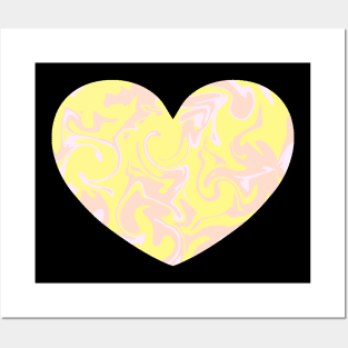 Pangender Pride Marble Heart Posters and Art